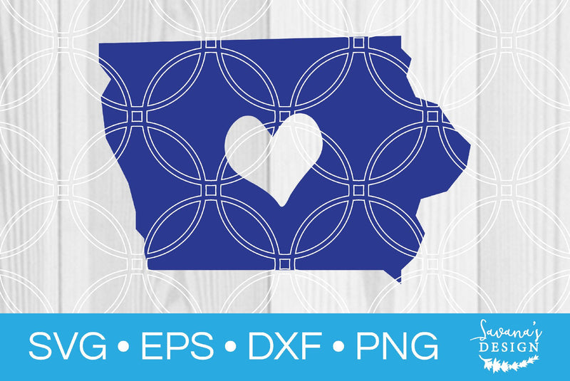 Iowa State with Heart SVG SavanasDesign 