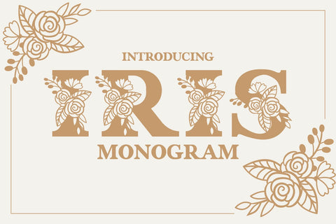 Iris Monogram Fonts Font Fox7 By Rattana 