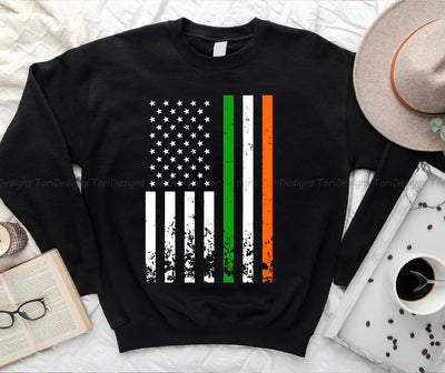 Irish American Flag PNG sublimation design Sublimation ToriDesigns 