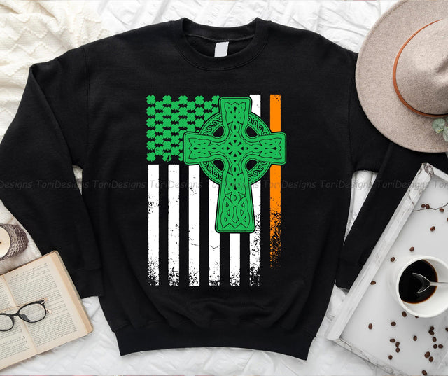 Irish American Flag PNG sublimation design Sublimation ToriDesigns 
