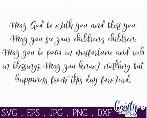 Irish Blessing, Christian Svg, Farmhouse, God Be With You SVG Crafty Mama Studios 