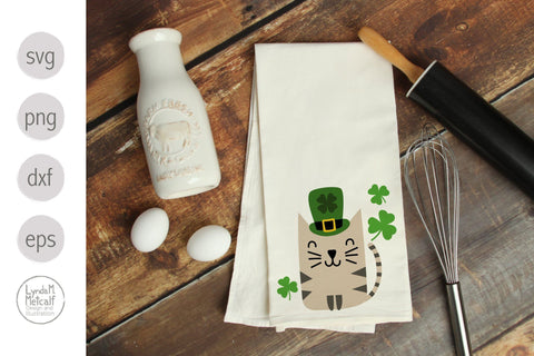 Irish Cat SVG, St Patricks Day Cat svg SVG Lynda M Metcalf 