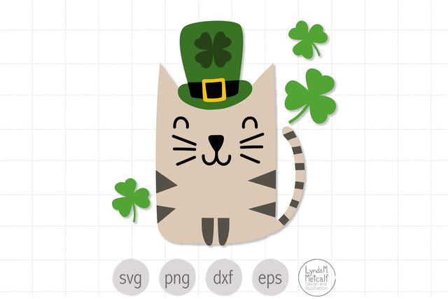 Irish Cat SVG, St Patricks Day Cat svg SVG Lynda M Metcalf 