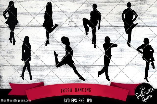 Irish dancing Silhouette Vector SVG SVG Loveleen Kaur 