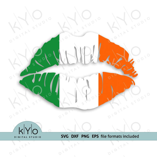 Irish Flag Lips Svg, St Patricks Day Svg SVG kYo Digital Studio 