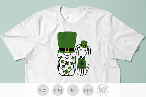 Irish Gnome and Dog svg, Gnome with Dog for St Patricks Day svg SVG Lynda M Metcalf 