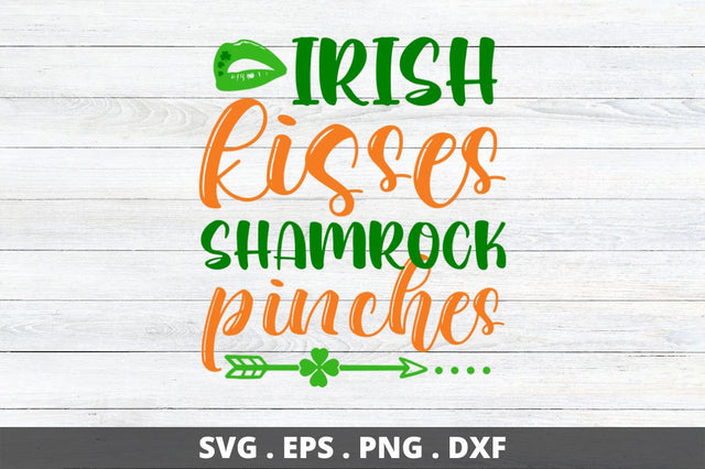 Irish kisses shamrock pinches SVG Designangry 