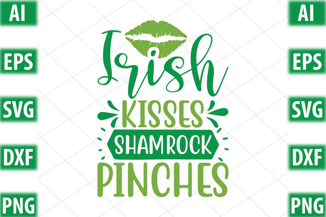 Irish kisses shamrock pinches SVG SVGista 