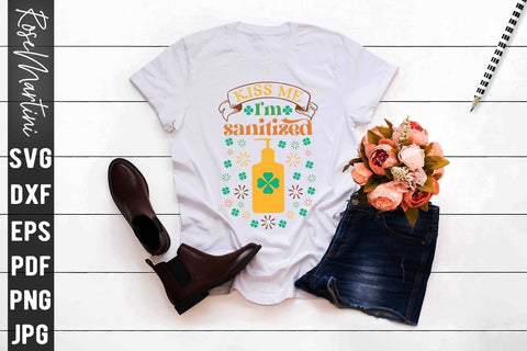 Irish Kisses Shamrock Wishes SVG file for cutting machines Cricut Silhouette SVG PNG Valentine's Day Quarantine SVG RoseMartiniDesigns 