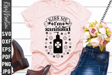 Irish Kisses Shamrock Wishes SVG file for cutting machines Cricut Silhouette SVG PNG Valentine's Day Quarantine SVG RoseMartiniDesigns 