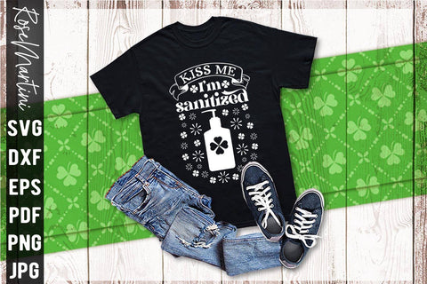Irish Kisses Shamrock Wishes SVG file for cutting machines Cricut Silhouette SVG PNG Valentine's Day Quarantine SVG RoseMartiniDesigns 