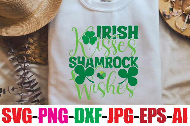Irish Kisses Shamrock Wishes SVG MStudio 