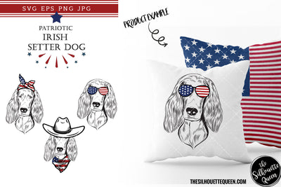 Irish Setter Dog Patriotic Cut files and Sublimation SVG Loveleen Kaur 