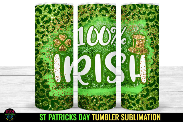 Irish St Patricks Day Tumbler Sublimation I St Patricks Tumbler PNG Sublimation Happy Printables Club 