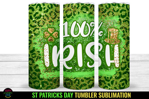 Irish St Patricks Day Tumbler Sublimation I St Patricks Tumbler PNG Sublimation Happy Printables Club 