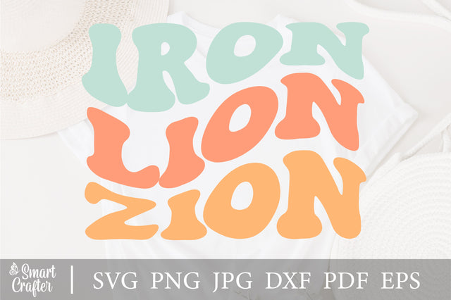 Iron Lion Zion svg, wavy style svg, EPS PNG Cricut Instant Download SVG Fauz 