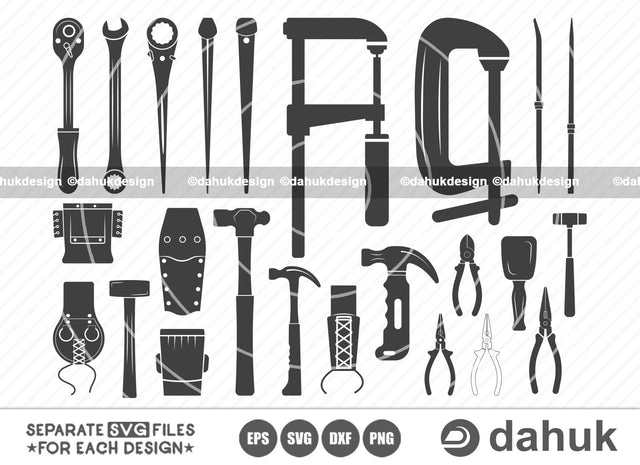 Ironworker Tools SVG, Ironworker Tools Bundle, Ironworker svg file, Iron Worker Tools Cutting File SVG, Iron Worker Tools Silhouette Vector, Spud Wrench Vector, Cut file for silhouette, svg, eps, dxf, png, clipart cricut design space, vinyl cut files SVG dahukdesign 
