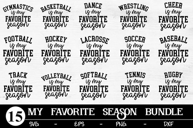 Is My Favorite Season SVG Bundle - Favorite Season Cut File - svg - dxf - eps - png - Sports svg Bundle - Silhouette - Cricut - Digital File SVG Svgcraft 