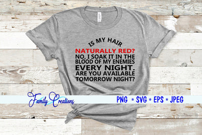 Is My Hair Naturally Red? SVG Family Creations 