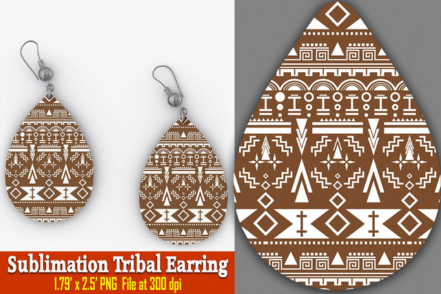 Isla Tribal Earring Sublimation Ethnic Touch 
