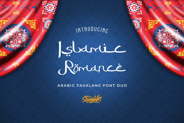 Islamic Romance - Arabic Fauxlang Font Duo Font StringLabs 