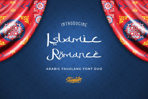 Islamic Romance - Arabic Fauxlang Font Duo Font StringLabs 