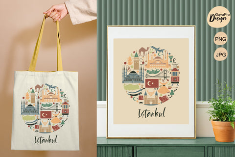 Istanbul, Turkey vintage Sublimation Design | 300dpi PNG image Sublimation Klava P 