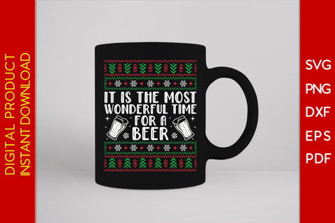 It Is The Most Wonderful Time For A Beer Christmas SVG PNG PDF Cut File SVG Creativedesigntee 