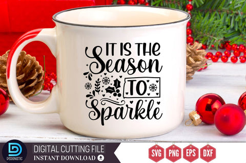 It is the season to sparkle SVG, It is the season to sparkle SVG DESIGNISTIC 