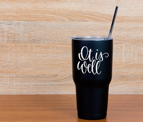 It Is Well Hand Lettered SVG Cut File SVG Cursive by Camille 