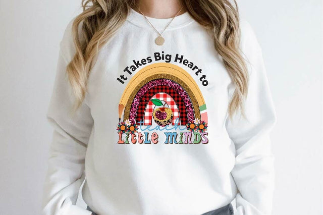 It Takes Big Heart to Teach Little Minds Sublimation SVGArt 