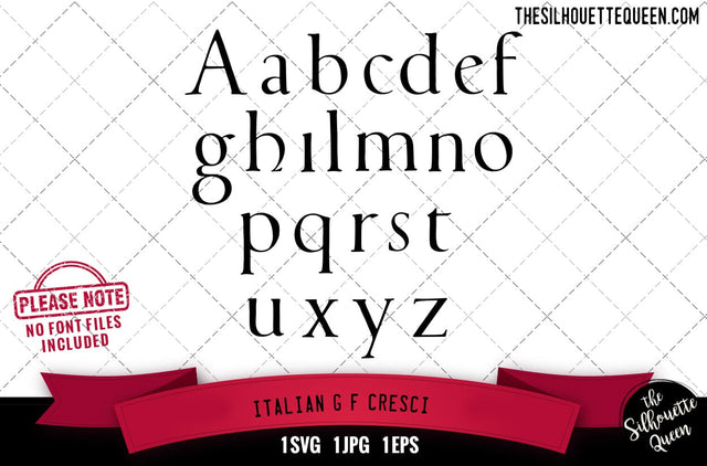 .Italian.G.F.Cresci alphabets - ABC letters SVG Loveleen Kaur 