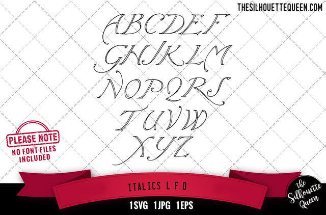 Italics. L.F.D alphabets - ABC letters SVG Loveleen Kaur 