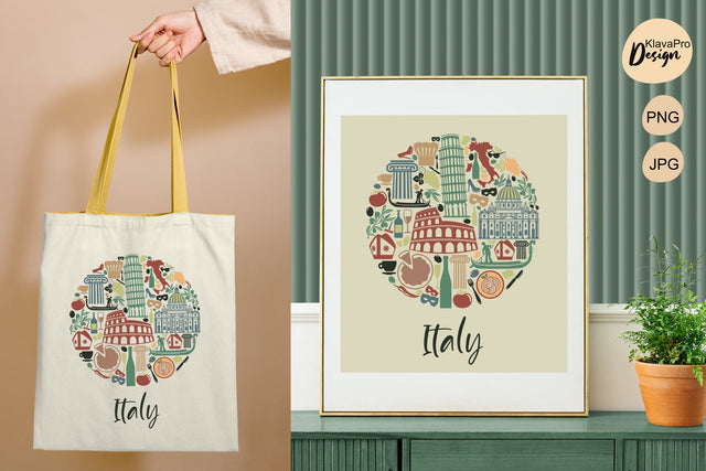 Italy vintage Sublimation Design | 300dpi PNG image Sublimation Klava P 