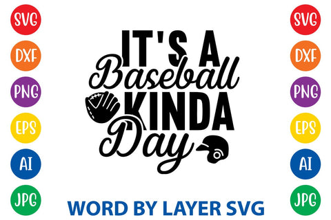 It's A Baseball Kinda Day SVG Design SVG Rafiqul20606 