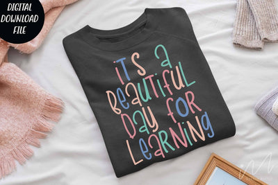 It's a beautiful day for learning svg,Funny Teacher Shirt svg,Teacher Life svg,Back To School Shirt,Gift for Teacher,Retro Teacher Shirt svg SVG Isabella Machell 