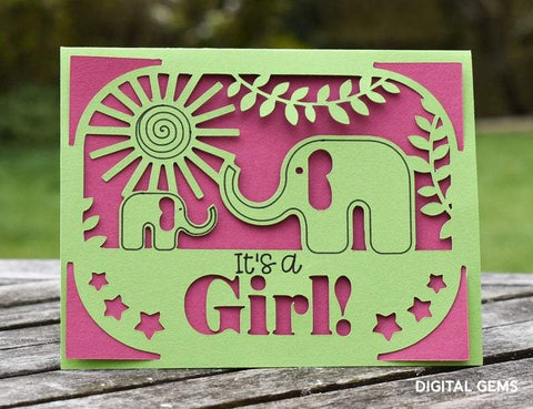 It's a Boy and Girl card designs SVG Digital Gems 