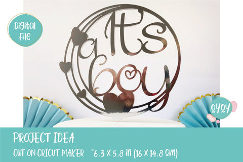 It's a Boy Cake Topper SVG | Baby Shower SVG SVG OyoyStudioDigitals 
