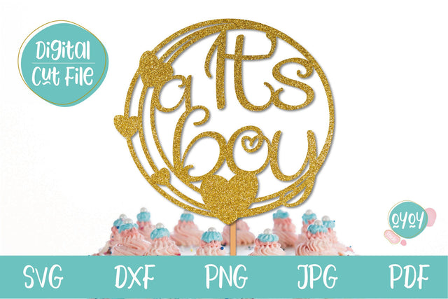 It's a Boy Cake Topper SVG | Baby Shower SVG SVG OyoyStudioDigitals 