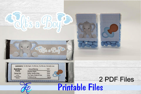 It's A Boy - Elephant 3D Paper Family Creations 