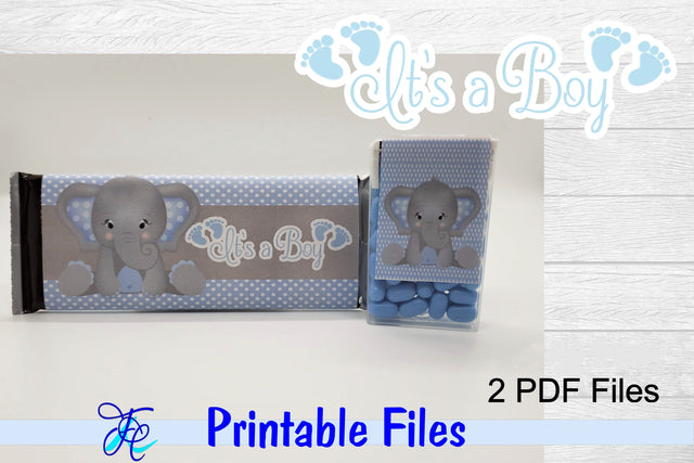 It's A Boy - Elephant 3D Paper Family Creations 