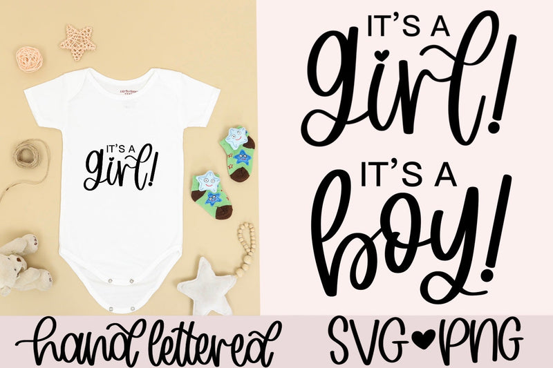 It's a boy svg, It's a girl svg SVG AnitaAlyiaLettering 