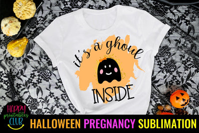 It's a Ghoul Inside- Halloween Pregnancy Sublimation Ideas Sublimation Happy Printables Club 