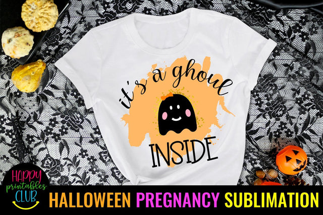 It's a Ghoul Inside- Halloween Pregnancy Sublimation Ideas Sublimation Happy Printables Club 