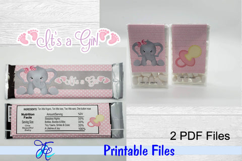 It's A Girl - Elephant 3D Paper Family Creations 