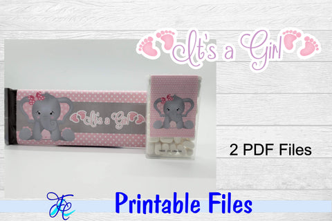 It's A Girl - Elephant 3D Paper Family Creations 