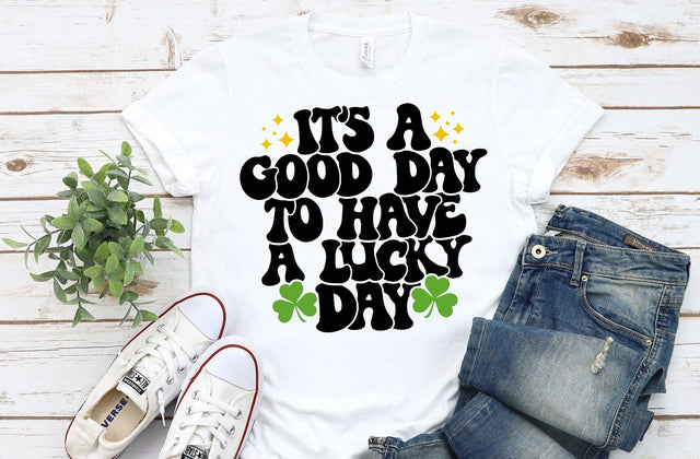 It's a good day to have a lucky day svg, Happy Go Lucky Svg, St Patricks Day Svg, Lucky Rainbow Svg, Clover Svg, Irish Svg, Shamrock Svg SVG MD mominul islam 