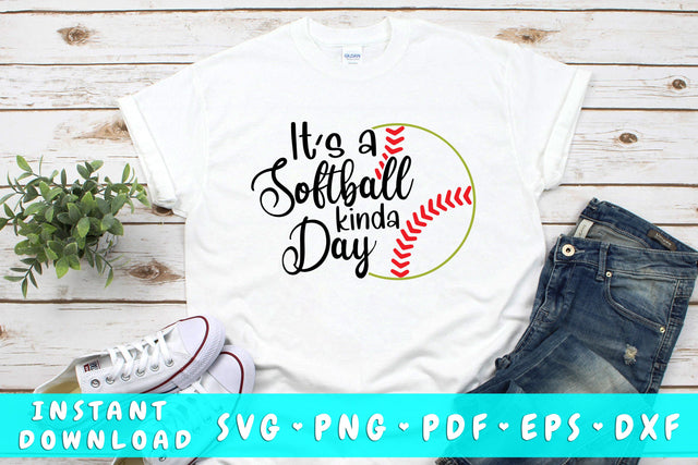 It's A Softball Kinda Day SVG SVG HappyDesignStudio 