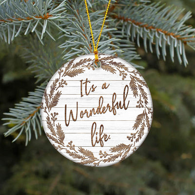 It's A Wonderful Life Christmas Ornament, Secret Santa, Gift Exchange, Group Gifts, Family Holiday Celebration Vacation Hostess Party Favors Sublimation CaldwellArt 