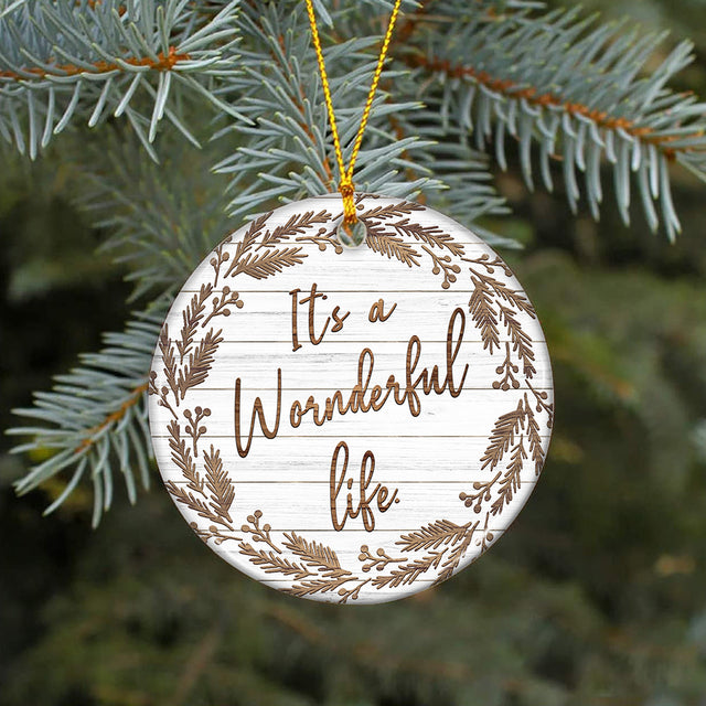 It's A Wonderful Life Christmas Ornament, Secret Santa, Gift Exchange, Group Gifts, Family Holiday Celebration Vacation Hostess Party Favors Sublimation CaldwellArt 